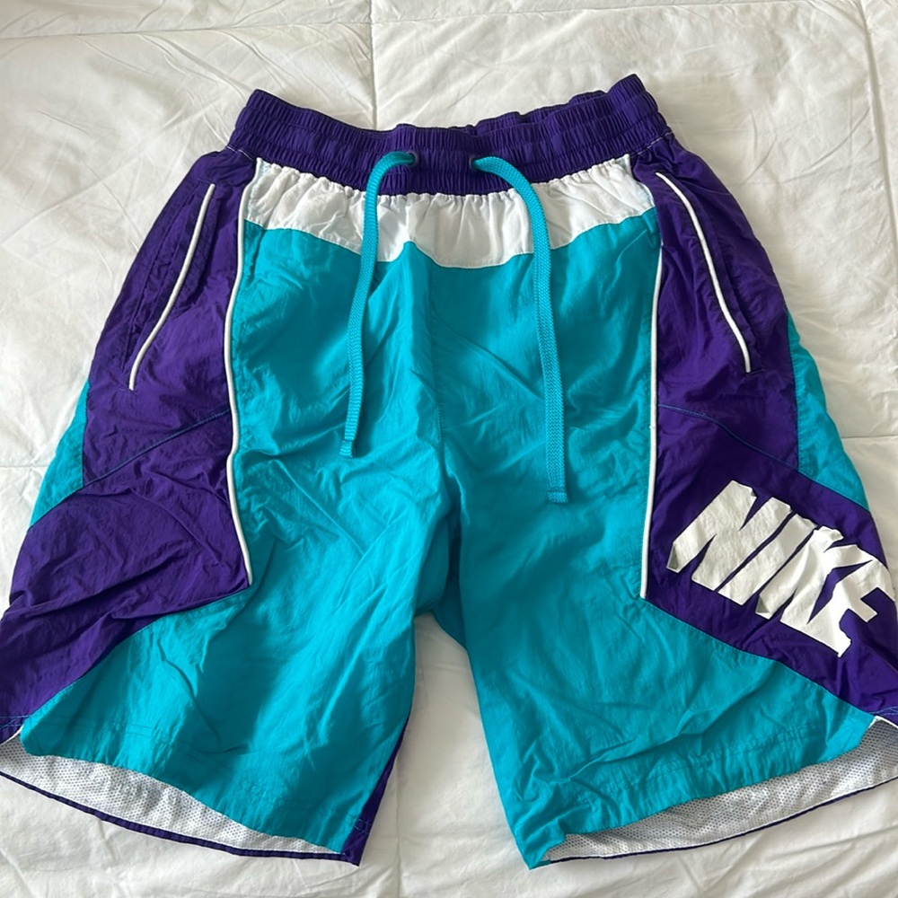 Purple and Turquoise Men’s Athletic Shorts